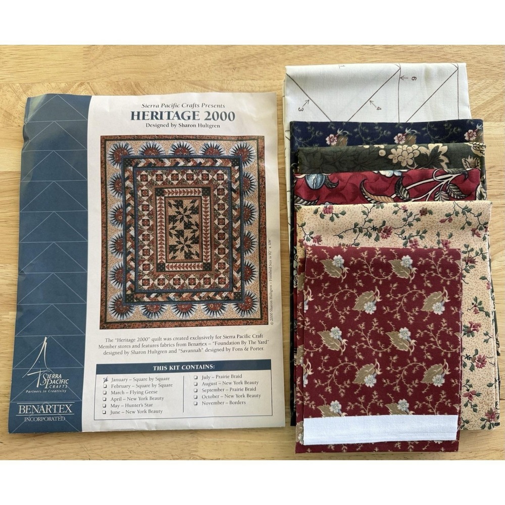 HERITAGE 2000 January Square X Square Quilt Kit - SHARON HULTGREN Sierra Pacific